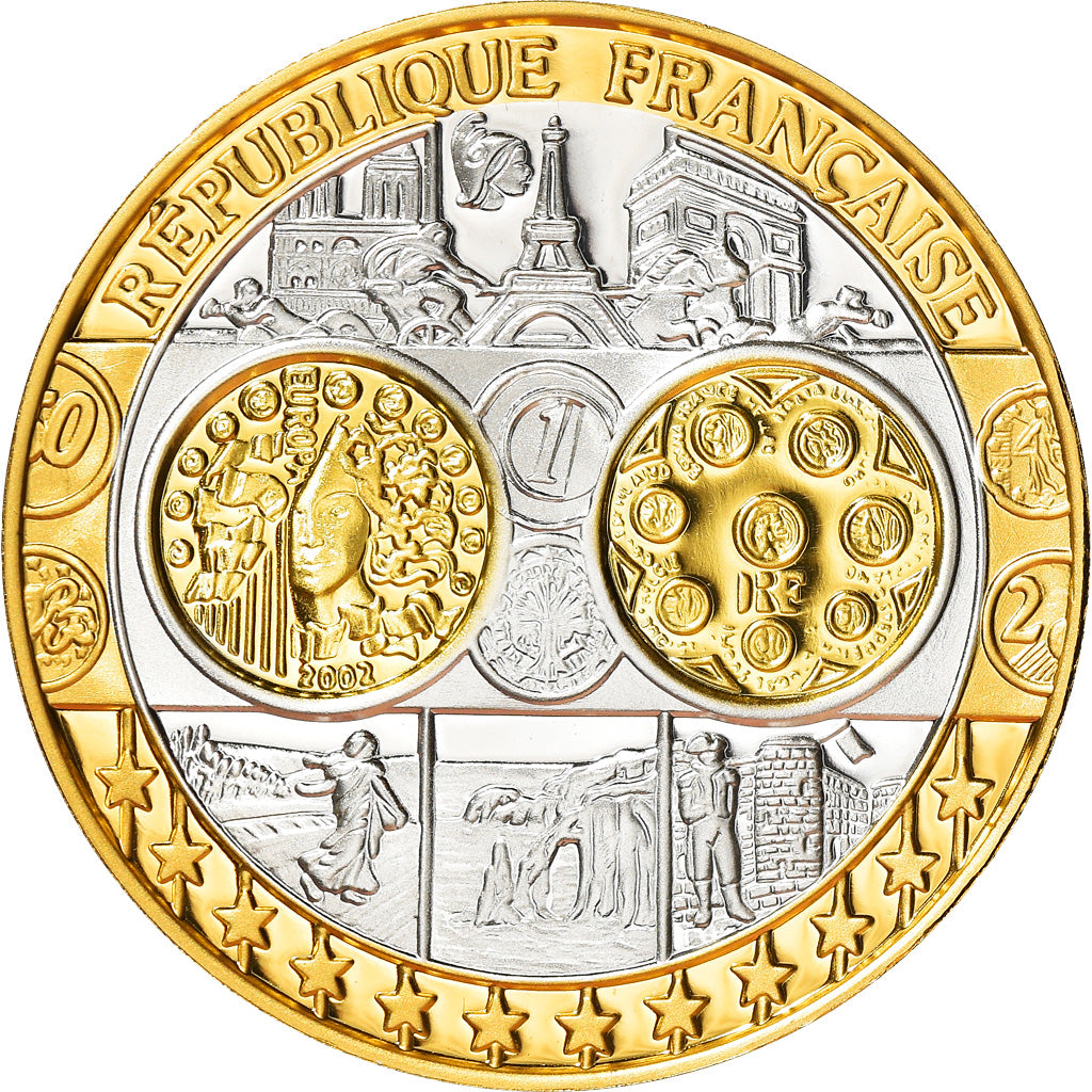 Francja, Medal, Europe, République Française, Politics, MS(65-70), Srebro