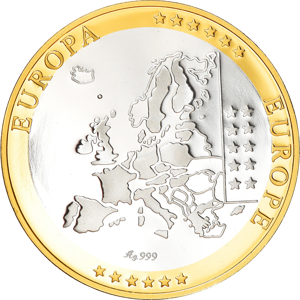 Francja, Medal, Europe, République Française, Politics, MS(65-70), Srebro