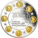Francia, medaglia, 10 ans de l'Euro, Vatican, 2012, FDC, Copper Plated Silver