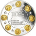 France, Medal, 10 ans de l'Euro, Vatican, 2012, MS(65-70), Copper Plated Silver