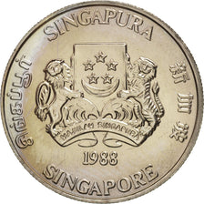 Singapur, 20 Cents, 1988, British Royal Mint, UNZ+, Copper-nickel, KM:52