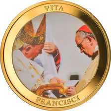 Vaticano, medaglia, Le Pape François, Religions & beliefs, FDC, Rame dorato