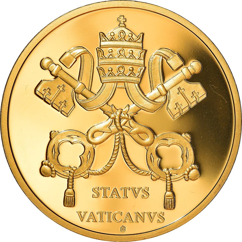 Vaticano, medaglia, Le Pape François, Religions & beliefs, FDC, Rame dorato