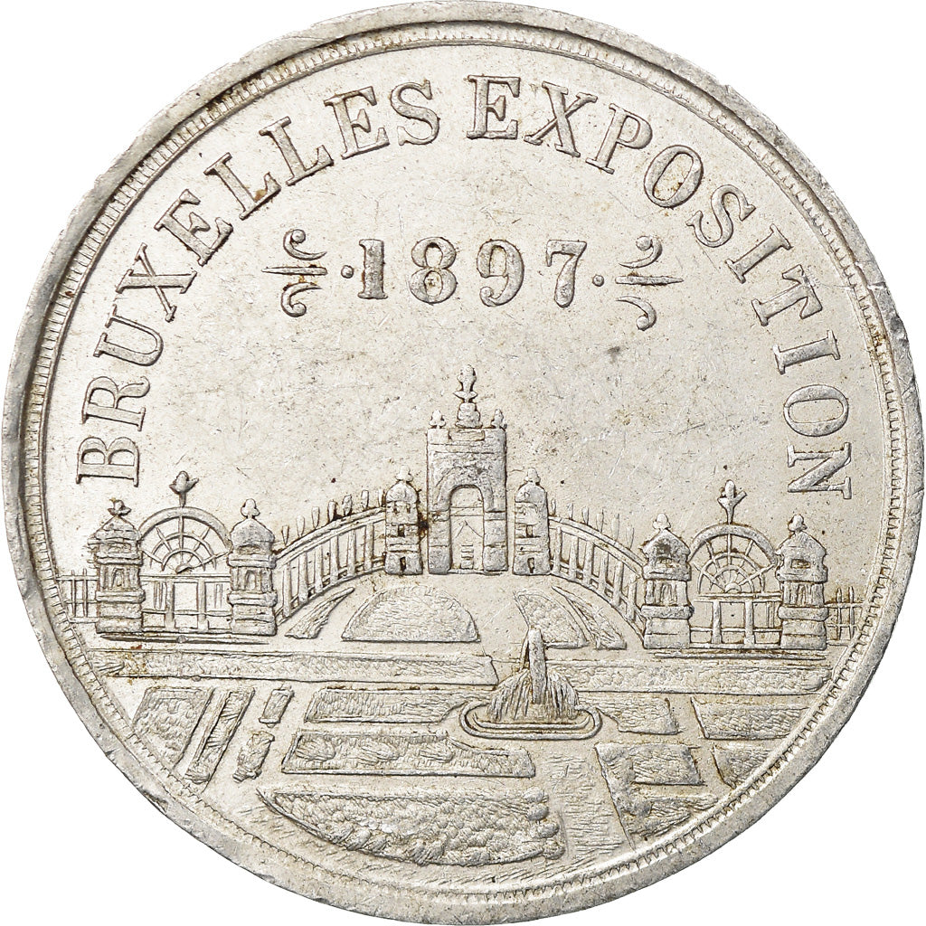 Belgium, Medal, Exposition de Bruxelles, 1897, EF(40-45), Aluminum