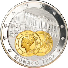 France, Medal, Europe, Monaco, 2007, MS(65-70), Copper Plated Silver