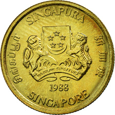 Monnaie, Singapour, 5 Cents, 1988, British Royal Mint, SPL+, Aluminum-Bronze