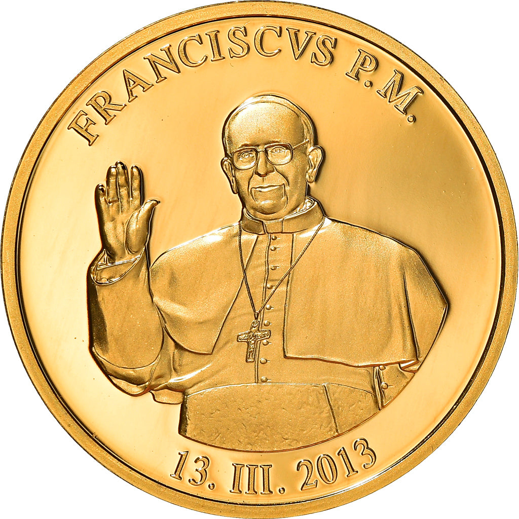 Vatican, Medal, Le Pape François, Religions & beliefs, 2013, MS(65-70), Copper