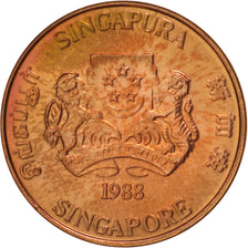 Singapur, Cent, 1988, British Royal Mint, UNZ+, Bronze, KM:49