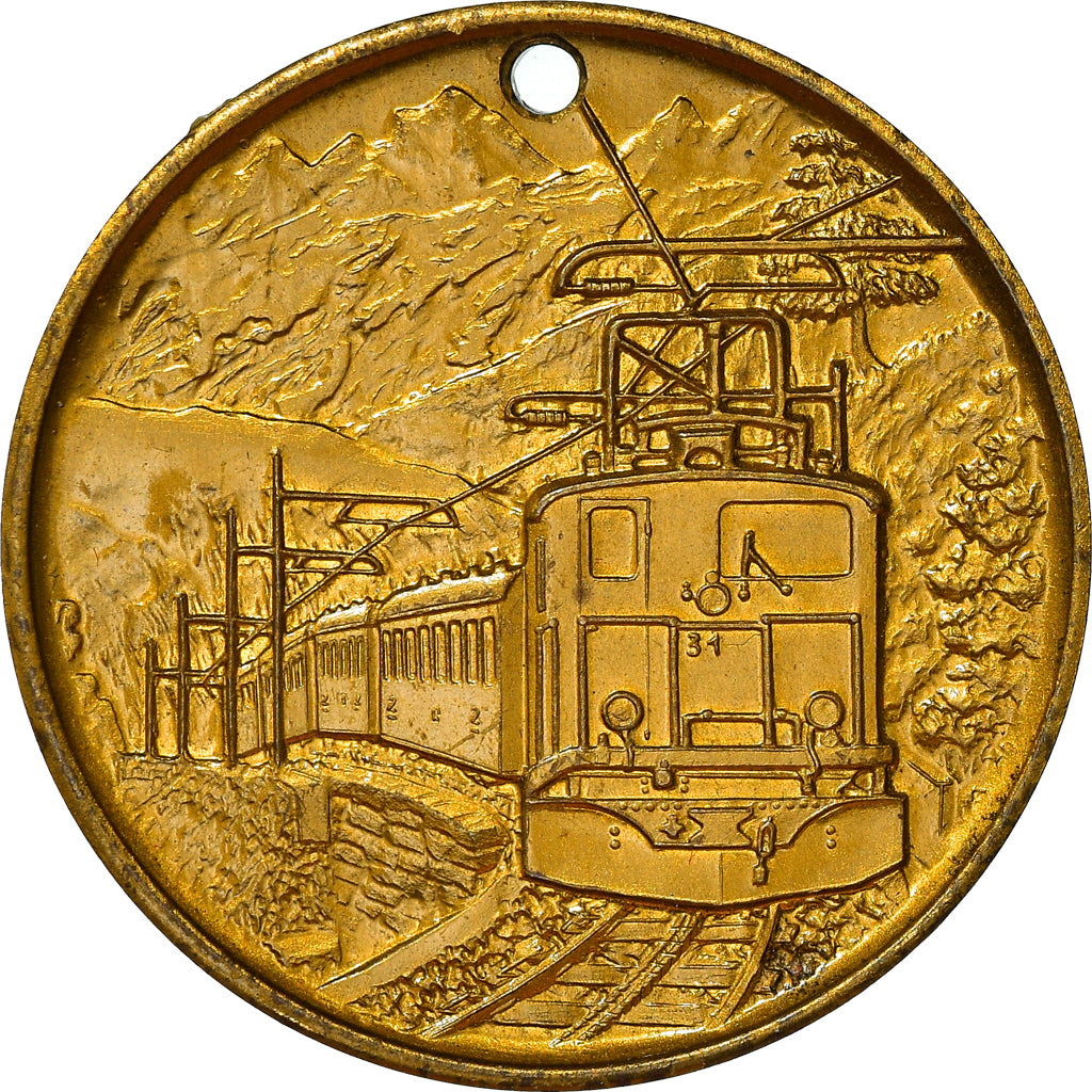 Switzerland, Medal, Furka Oberalp-Bahn, AU(50-53), Copper