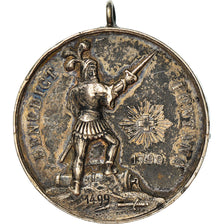 Szwajcaria, Medal, Calven-Feier, Chur, 1899, AU(50-53), Srebro