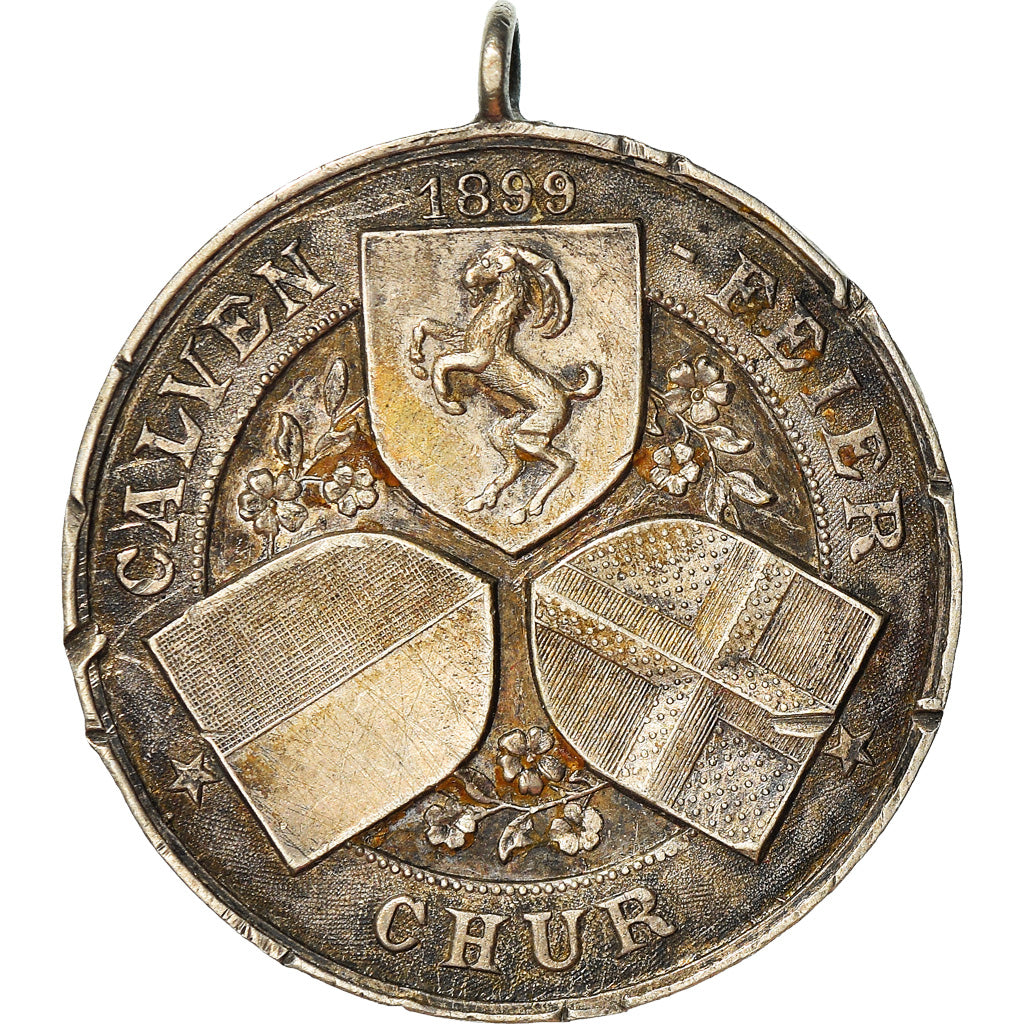 Switzerland, Medal, Calven-Feier, Chur, 1899, AU(50-53), Silver
