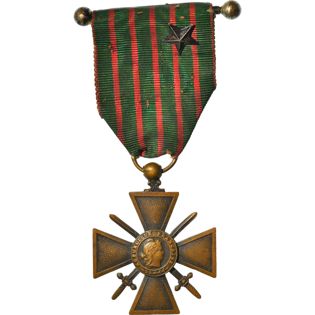 Frankrijk, Croix de Guerre, Une Citation, WAR, Medaille, 1914-1916, Heel goede