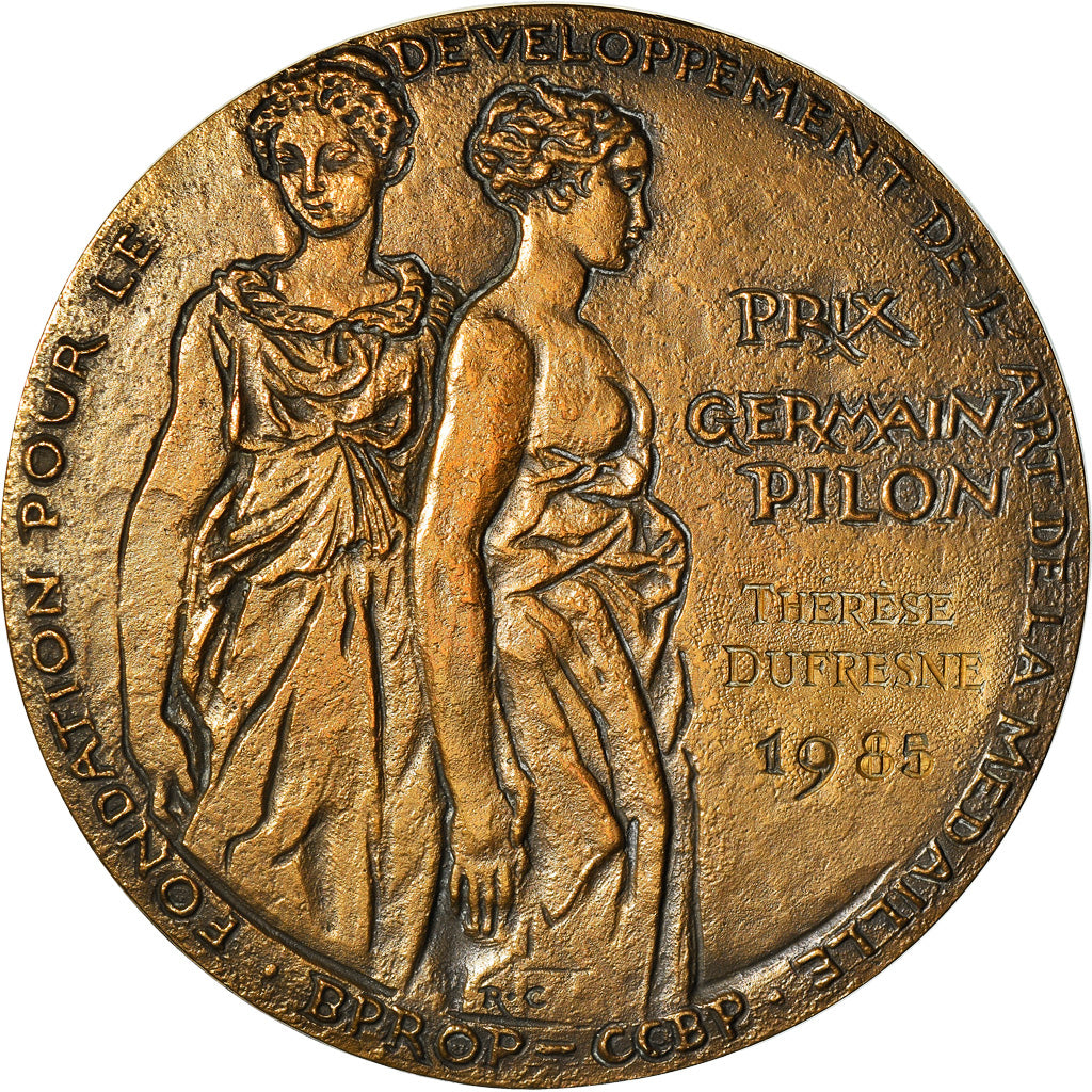 France, Médaille, Prix Germain Pilon, Attribué à THERESE DUFRESNE, Arts &