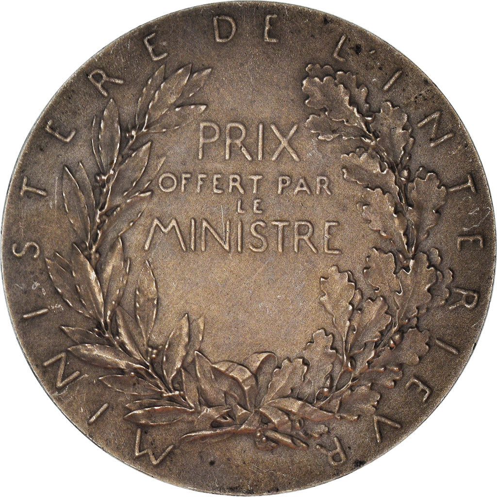 France, Medal, Prix Offert par le Ministre de l'Intérieur, Politics, O.Roty