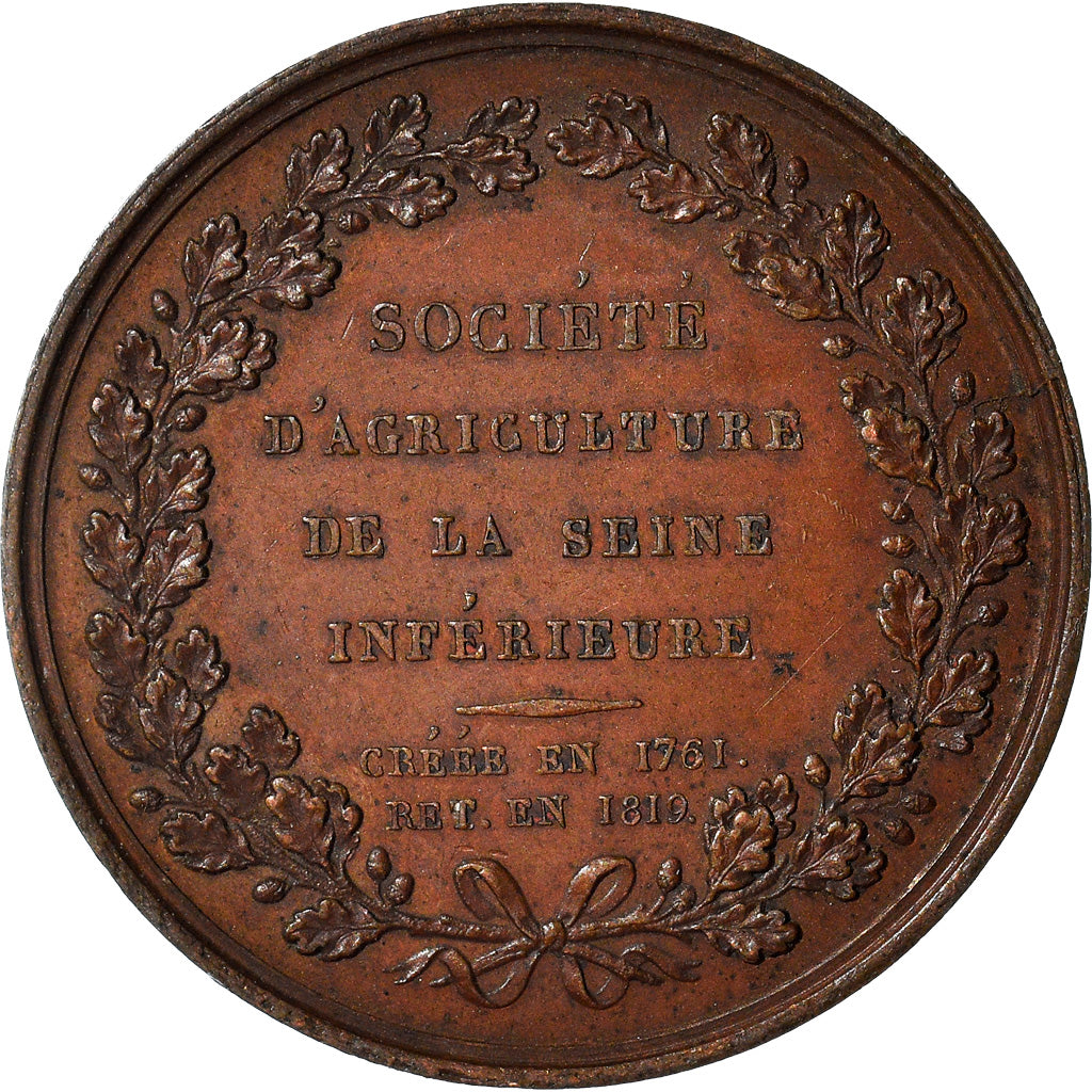 Frankrijk, Medaille, Société d'Agriculture de Seine Inférieure, 1819