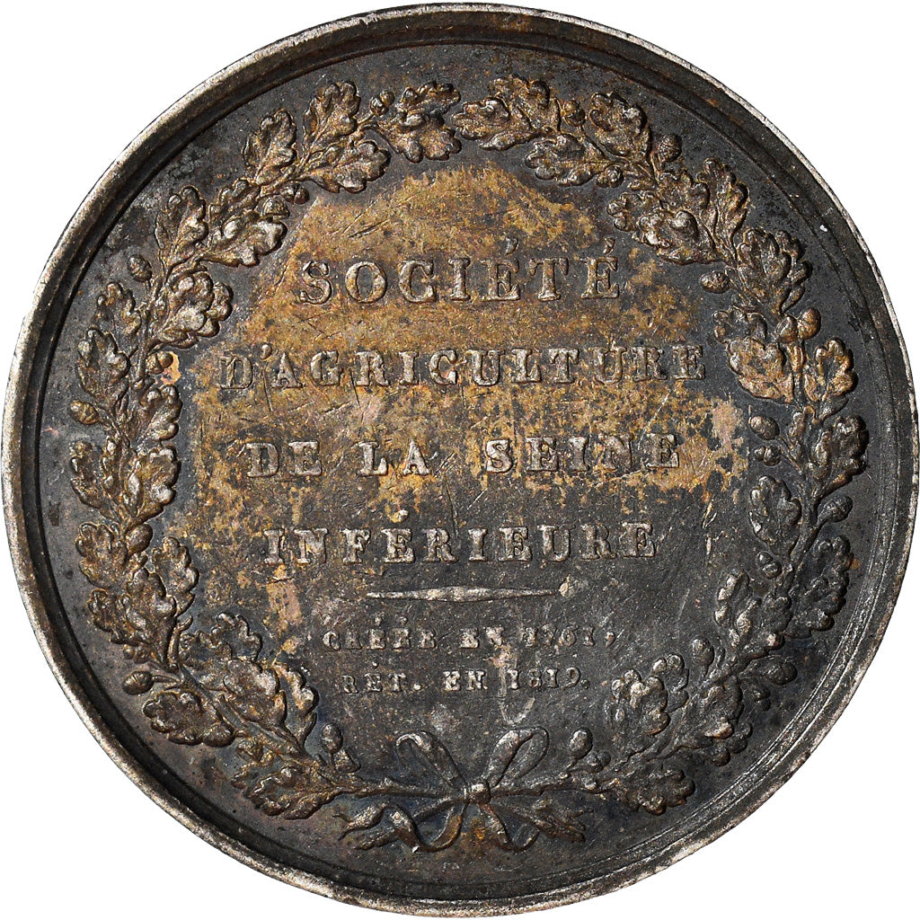 França, Medal, Société d'Agriculture de Seine Inférieure, 1819, Depaulis