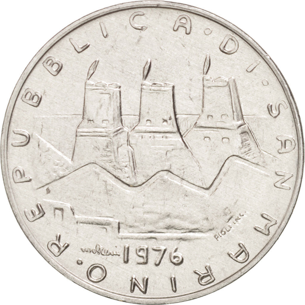 San Marino, 10 Lire, 1976, MS(63), Aluminum, KM:54