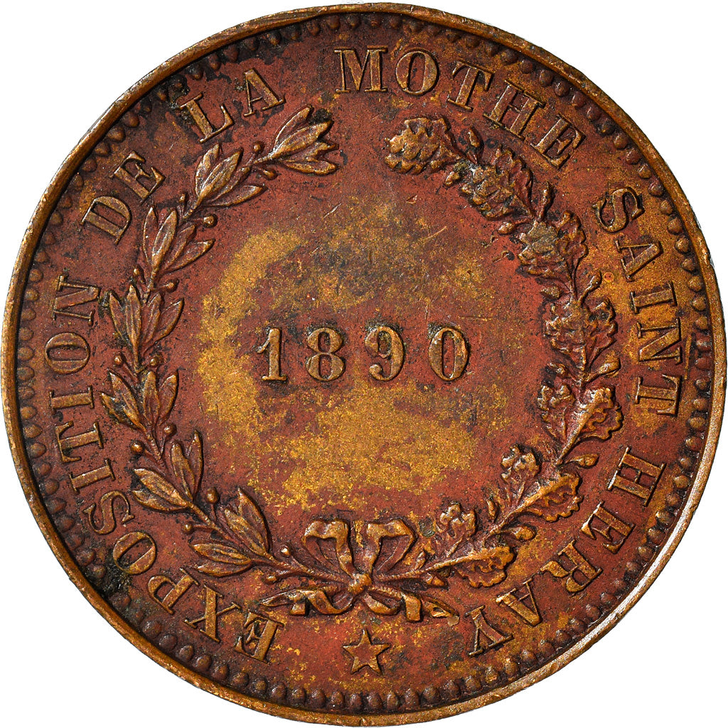 France, Médaille, Exposition de la Mothe Saint Héray, 1890, Trotin, TTB