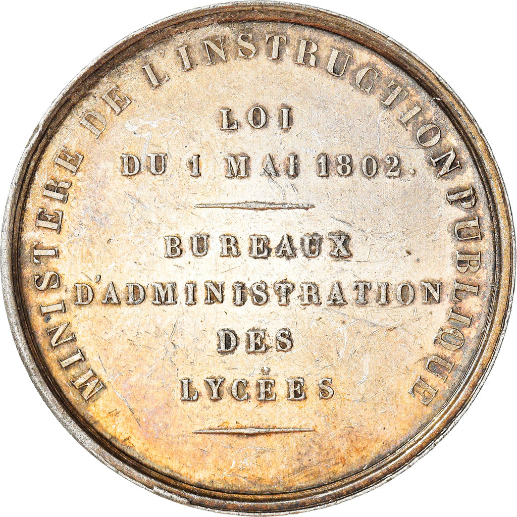 France, Medal, Napoléon III, Bureaux d'Administration des Lycées, History