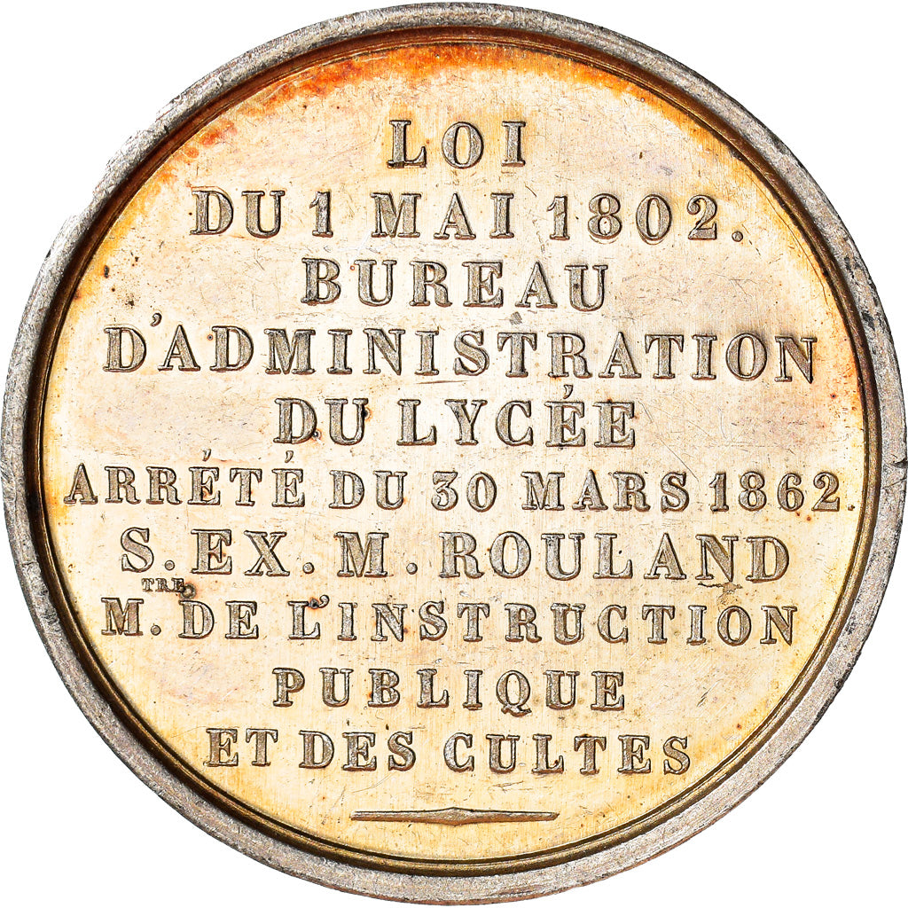 France, Medal, Napoléon III, Bureaux d'Administration des Lycées, History