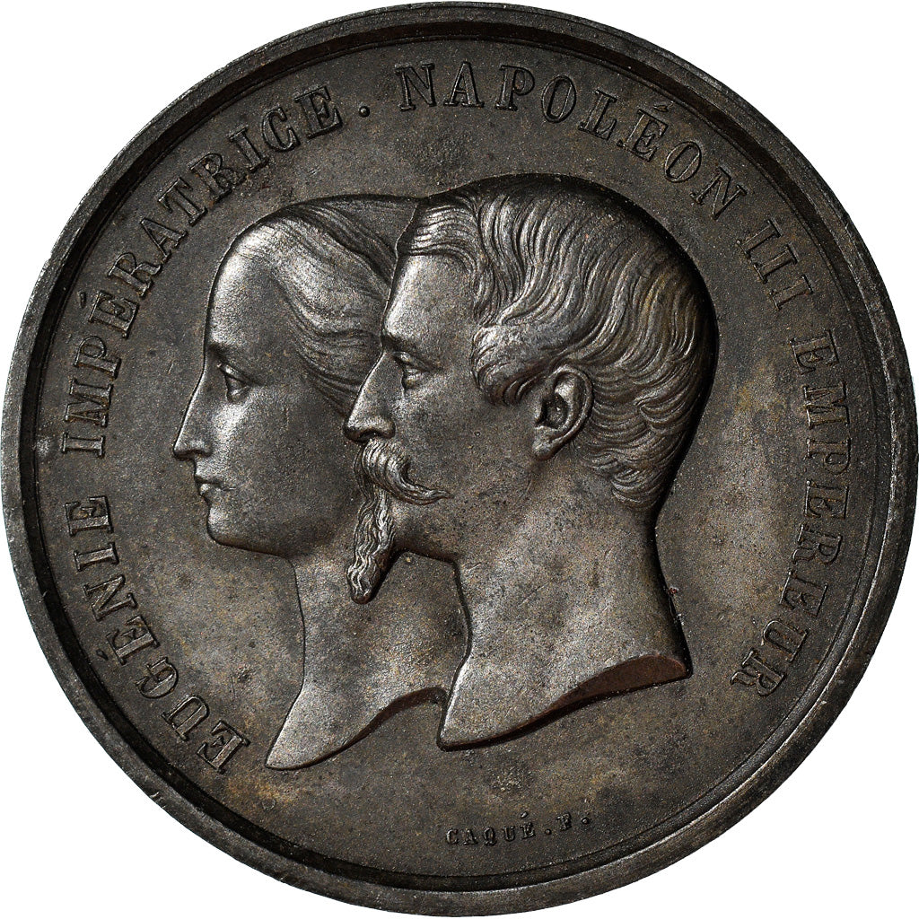 France, Medal, Napoléon III et Eugénie, Palais de l'Industrie, History