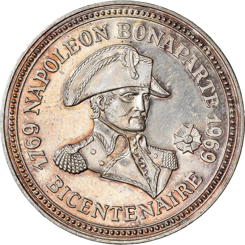 Francia, medalla, Napoléon Bonaparte, Bicentenaire, History, 1969, EBC+, Plata