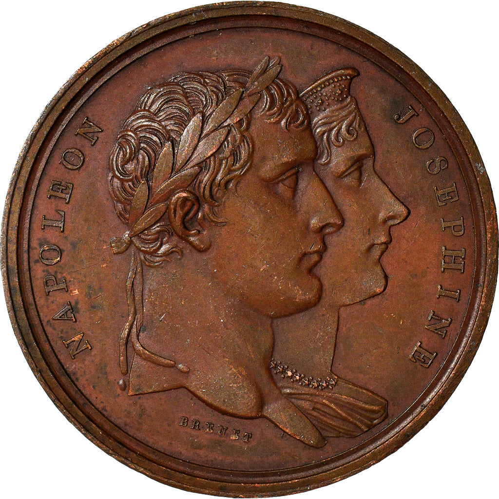 França, Medal, Napoléon Ier, Fêtes du Couronnement, História, 1804, Brenet