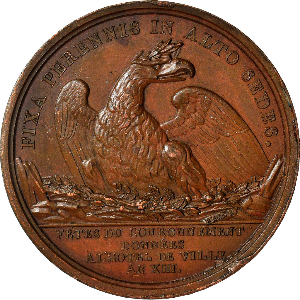 França, Medal, Napoléon Ier, Fêtes du Couronnement, História, 1804, Brenet
