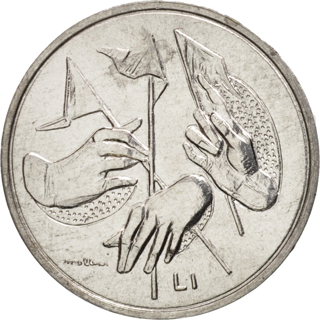 San Marino, Lira, 1976, MS(63), Aluminum, KM:51