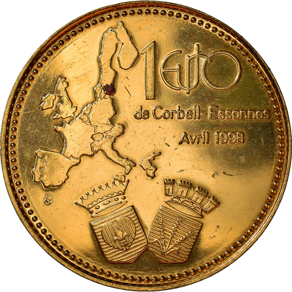 Frankreich, Medaille, 1 Euro de Corbeil-Essonnes, 1998, Euro des villes, VZ