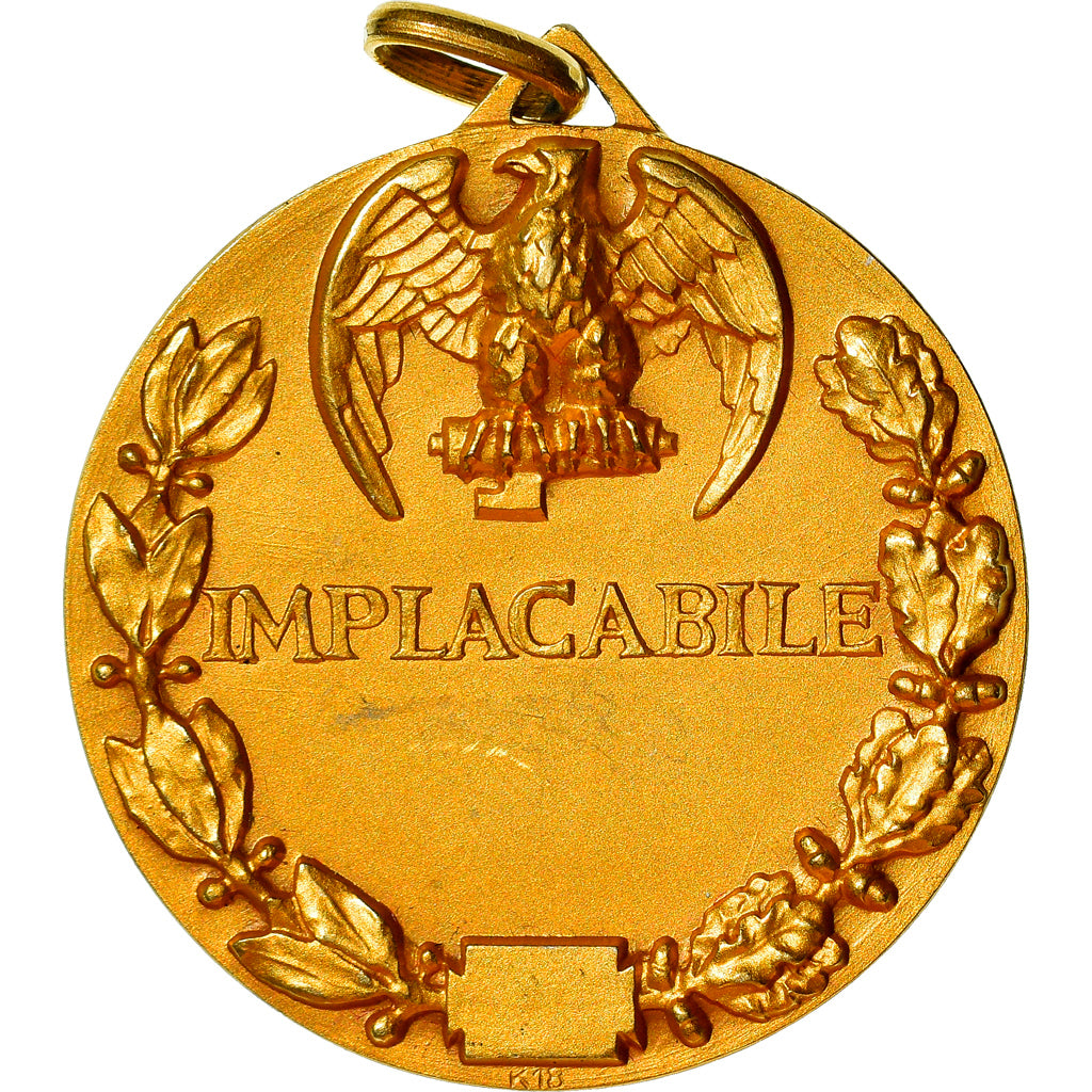 Italia, medalla, Fascista 1°Divisione CC.NN. Implacabile, WAR, 1919, SC, Oro