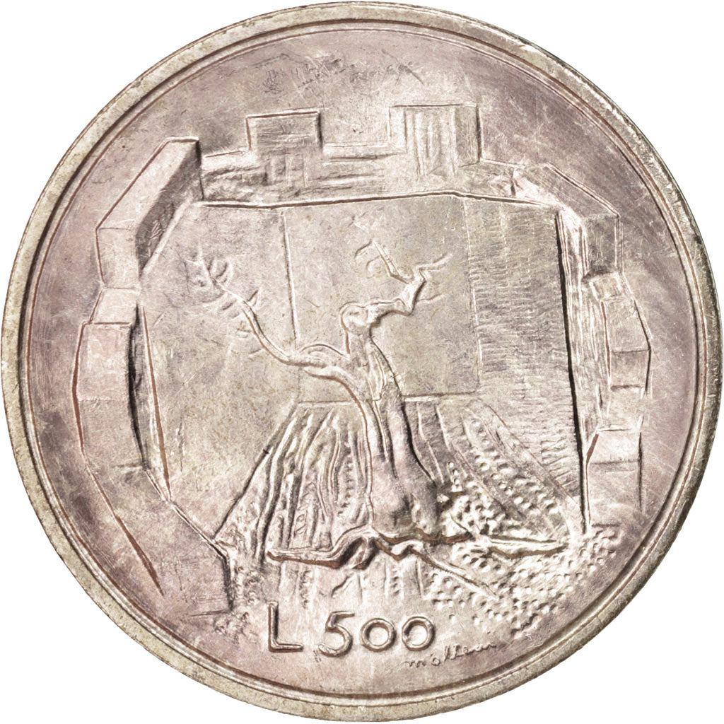 Coin, San Marino, 500 Lire, 1976, MS(60-62), Silver, KM:58