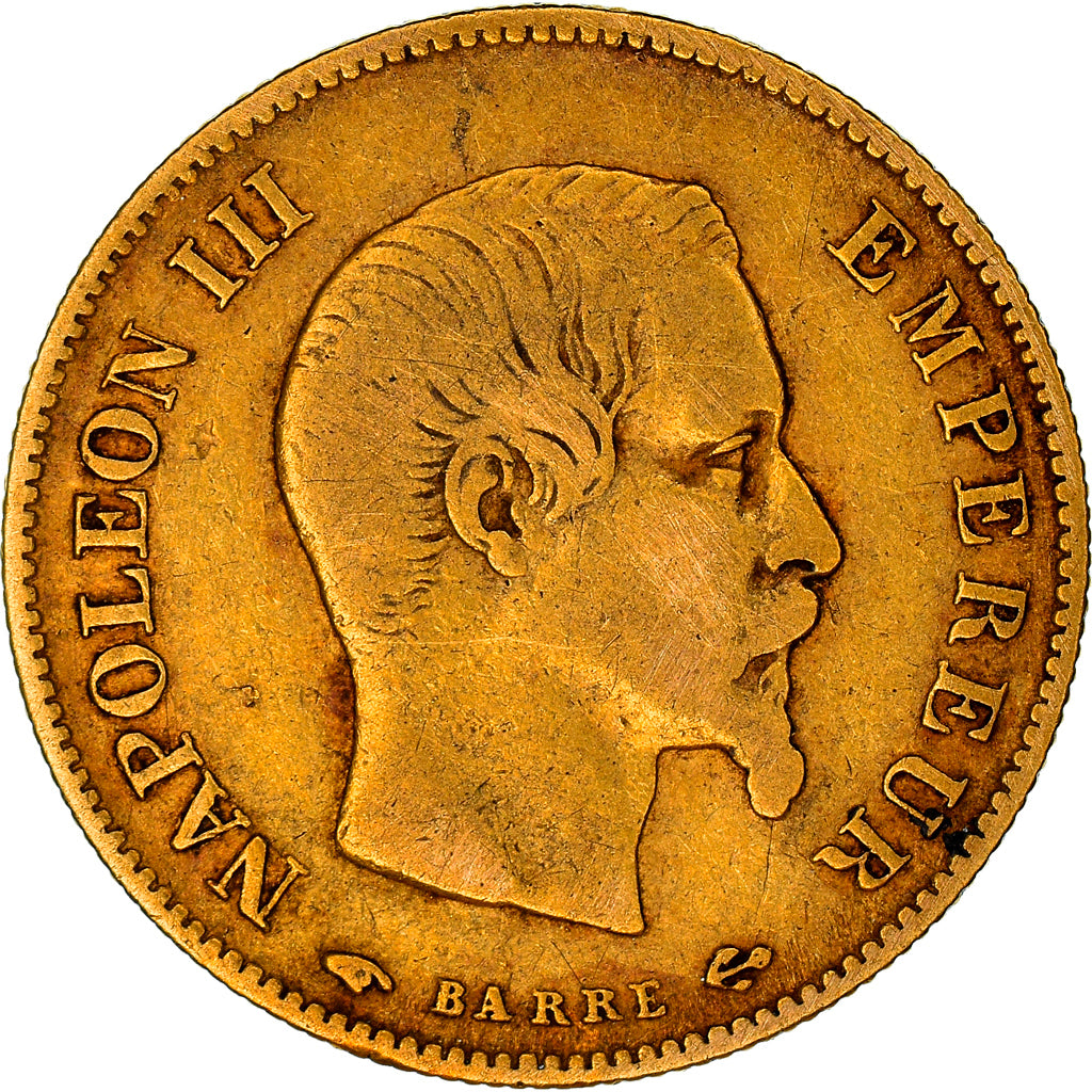 Coin, France, Napoleon III, Napoléon III, 10 Francs, 1859, Strasbourg, VF(20-25)