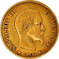 Moneta, Francia, Napoleon III, Napoléon III, 10 Francs, 1860, Paris, MB, Oro