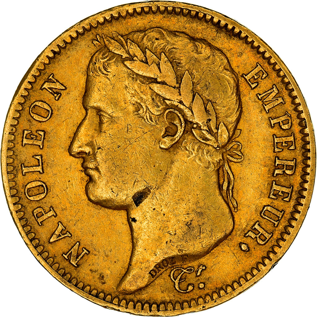 Moneda, Francia, Napoléon I, 40 Francs, 1812, Paris, MBC, Oro, KM:696.1