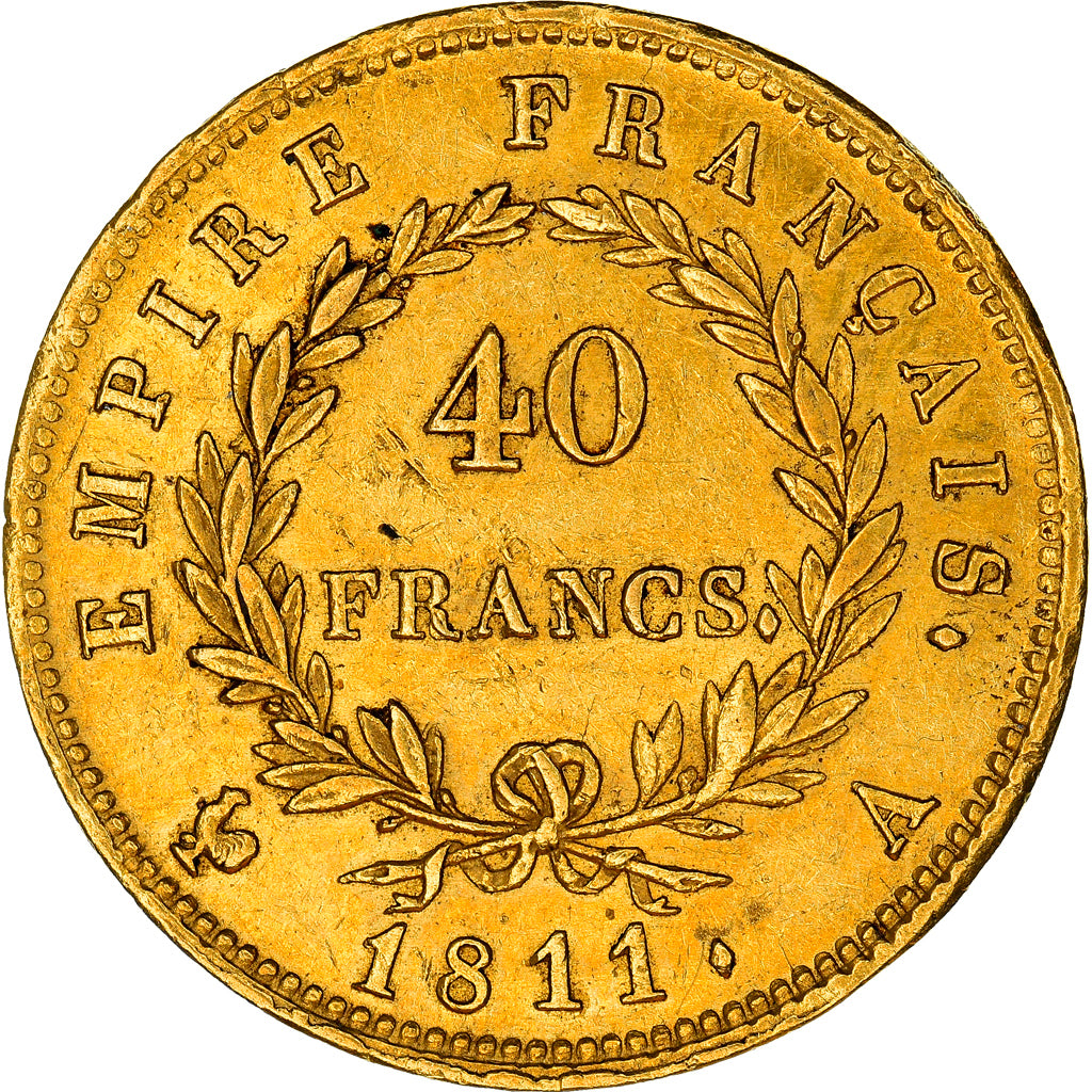 Monnaie, France, Napoléon I, 40 Francs, 1811, Paris, TTB, Or, Gadoury:1084