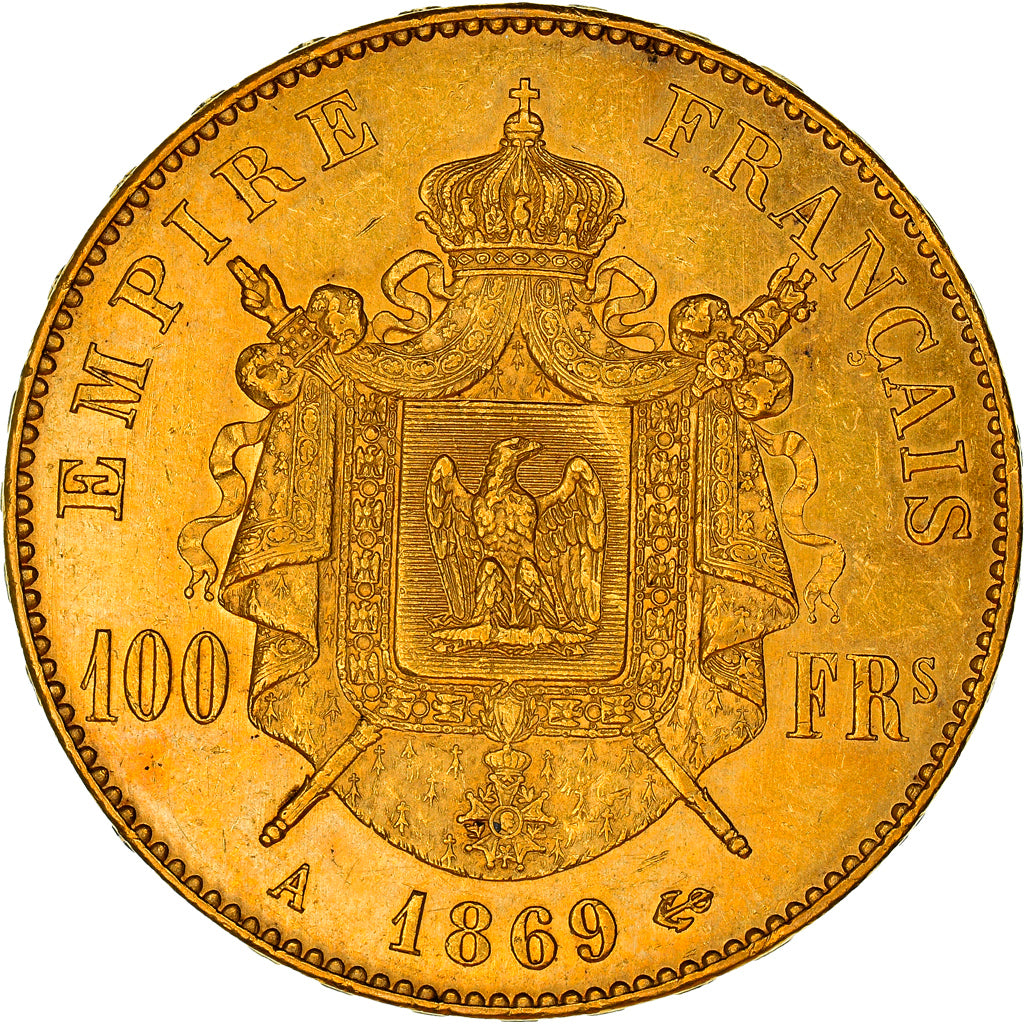 Monnaie, France, Napoleon III, Napoléon III, 100 Francs, 1869, Paris, SUP, Or