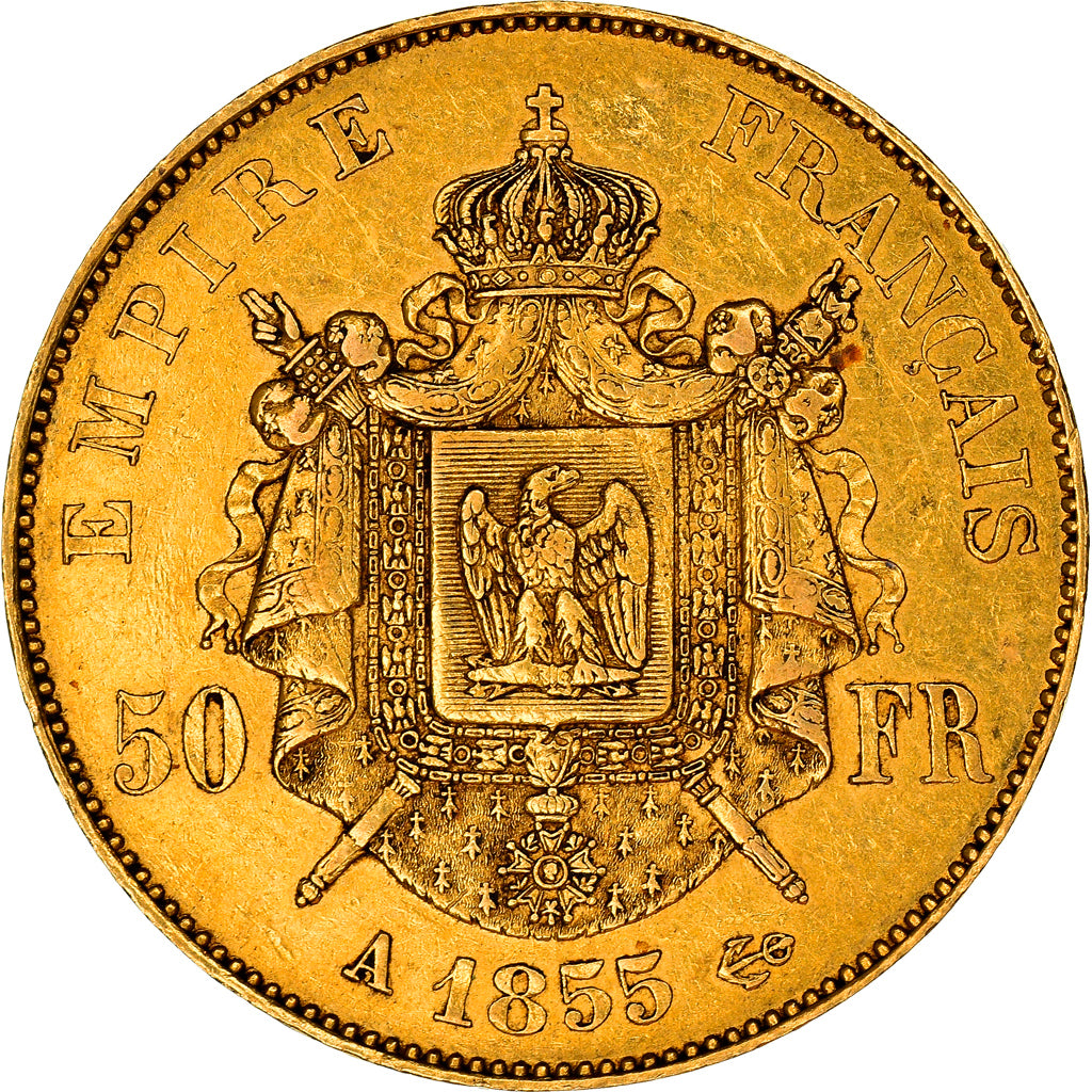 Munten, Frankrijk, Napoleon III, Napoléon III, 50 Francs, 1855, Paris, ZF