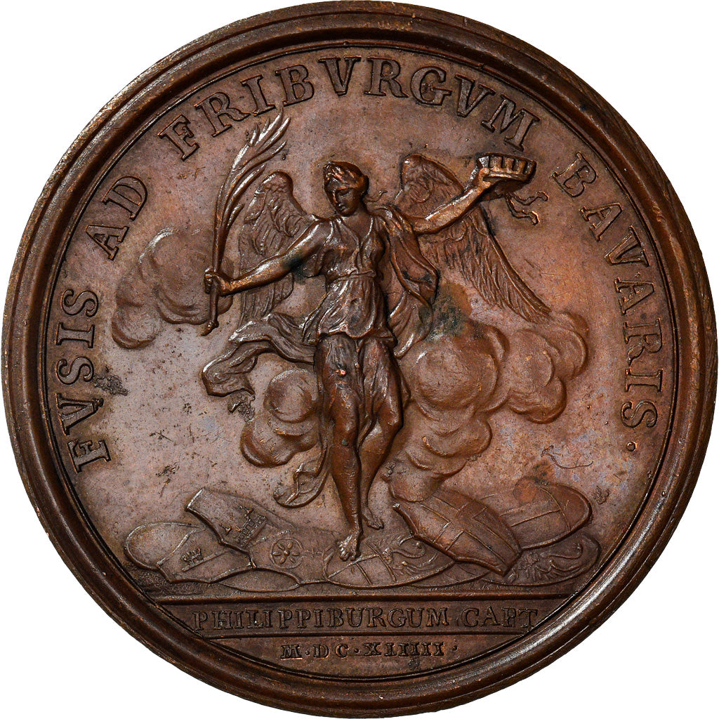 France, Medal, Louis XIV, Combat de Fribourg, History, 1644, Mauger, Restrike