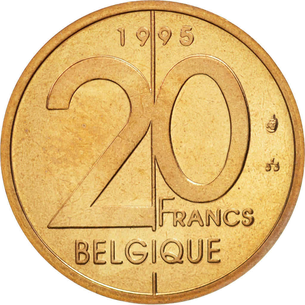Belgium, Albert II, 20 Francs, 20 Frank, 1995, Brussels, MS(63), KM 191