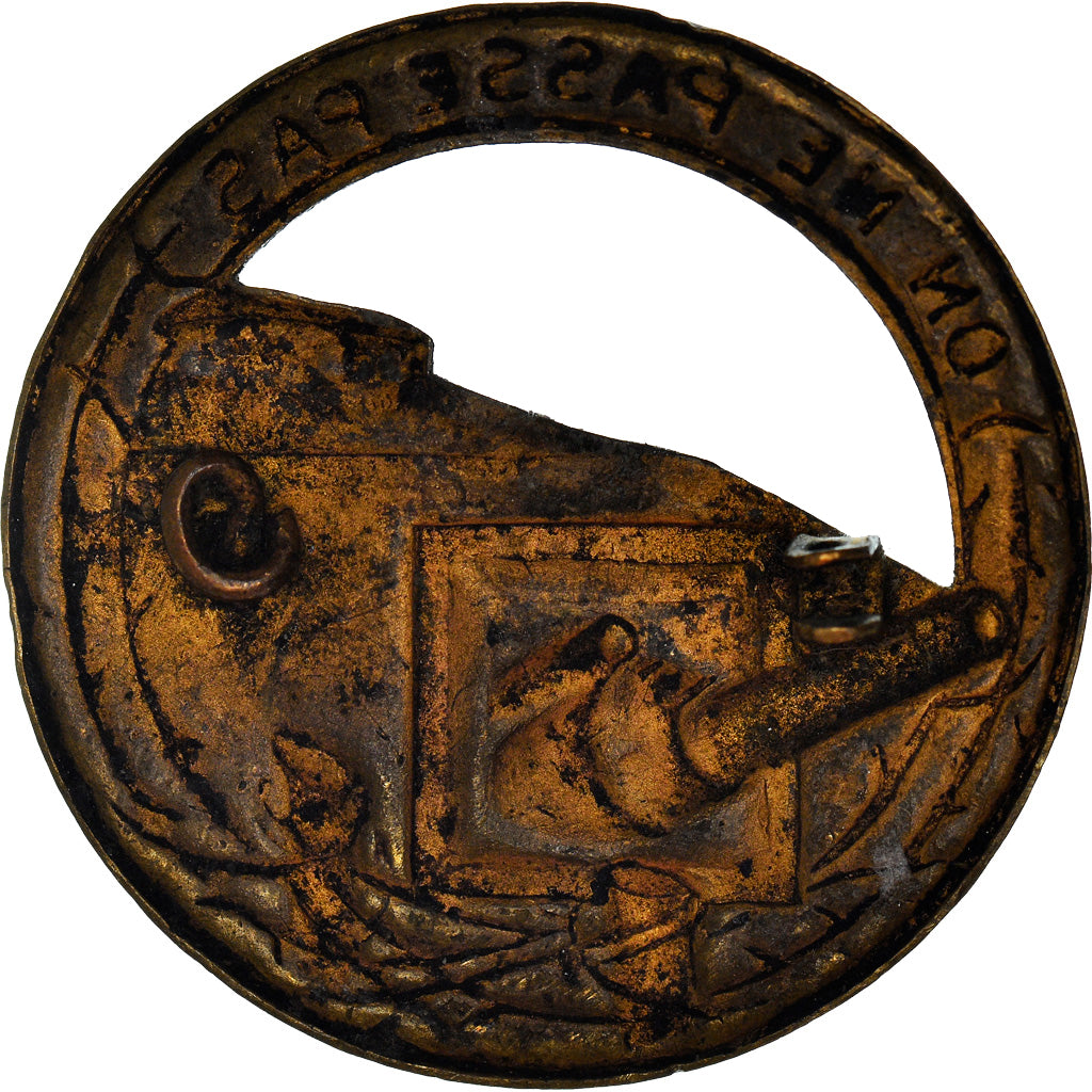 France, Medal, Verdun , On ne passe pas, WAR, EF(40-45), Brass
