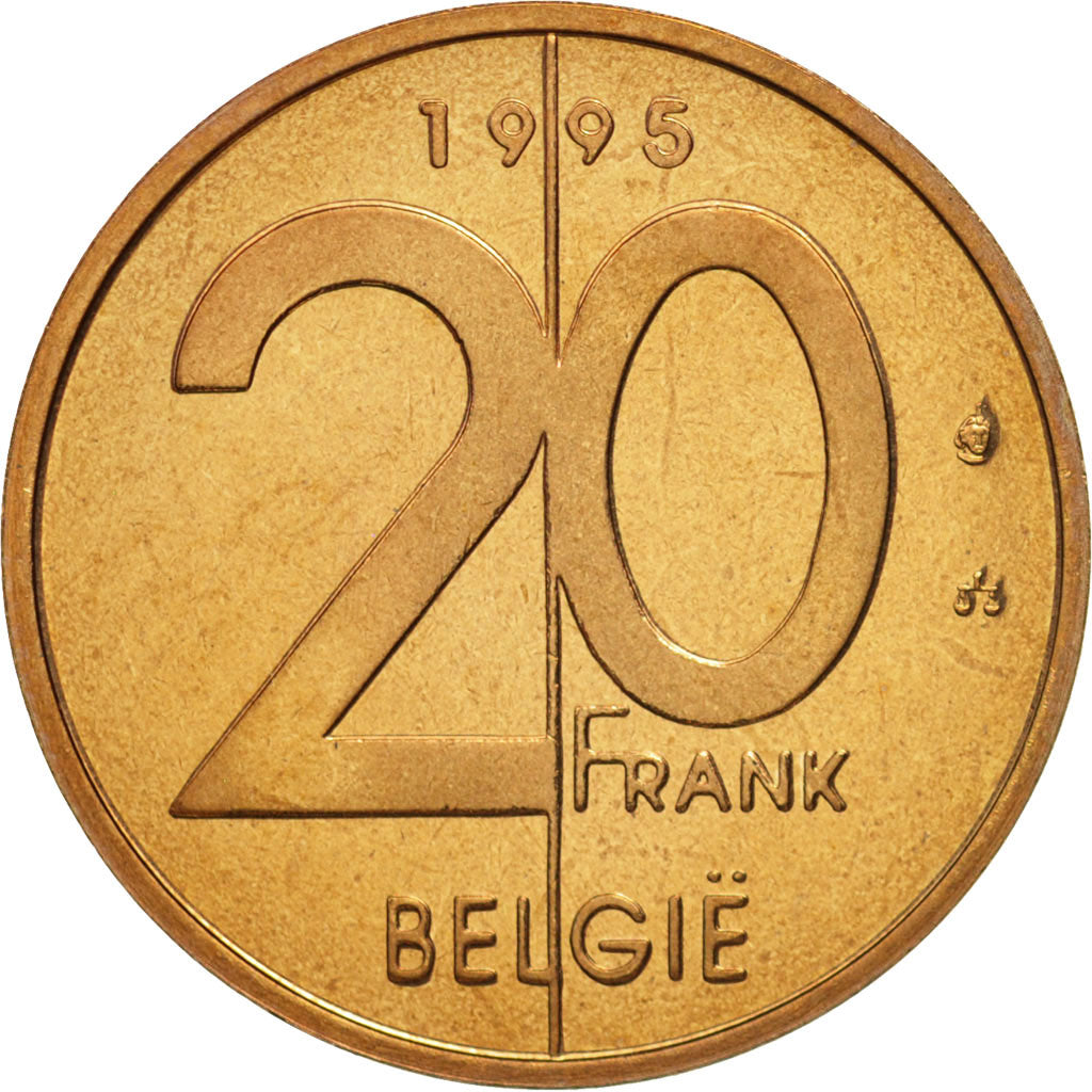 Belgium, Albert II, 20 Francs, 20 Frank, 1995, Brussels, MS(63), KM 192