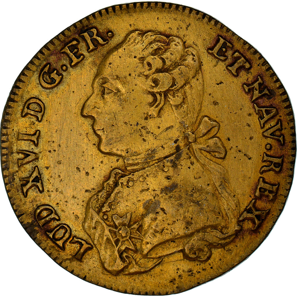 France, Jeton, Louis XVI, omnibus Non Sibi, History, TTB, Laiton
