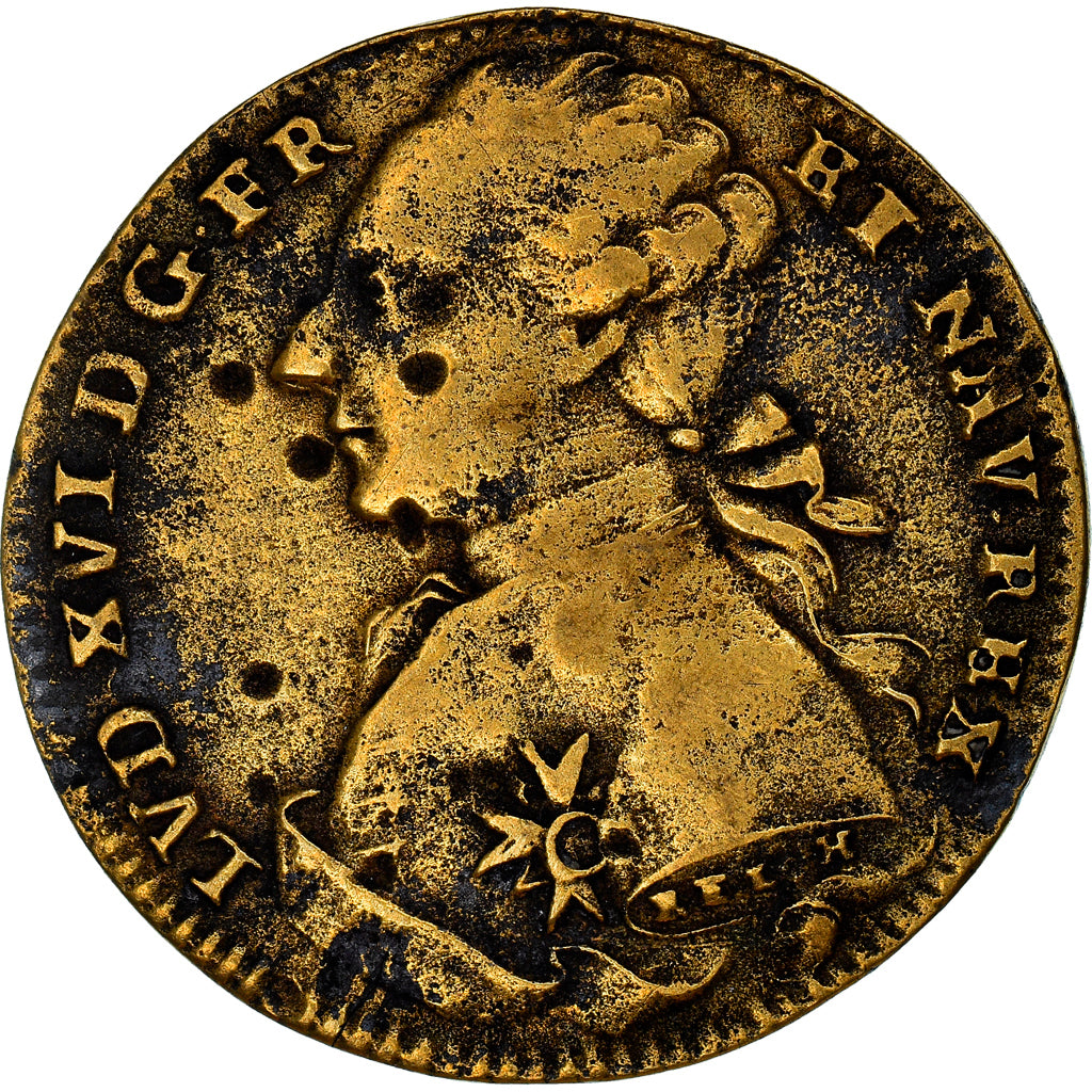 France, Token, Louis XVI, omnibus Non Sibi, History, VF(20-25), Brass