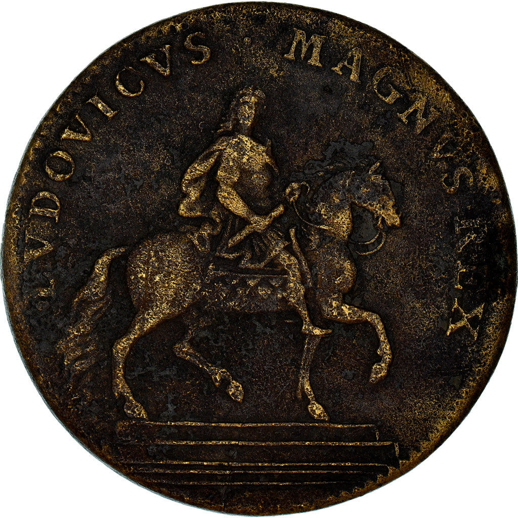 France, Token, Louis XIV, La ville de Paris, VF(20-25), Brass