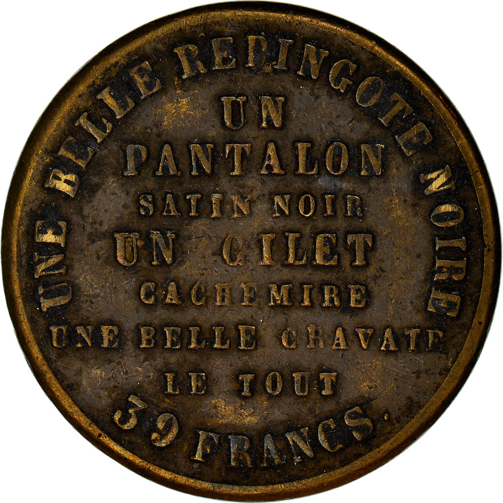 France, Token, A Jean Bart, Grande Place 10 à Lille, EF(40-45), Copper