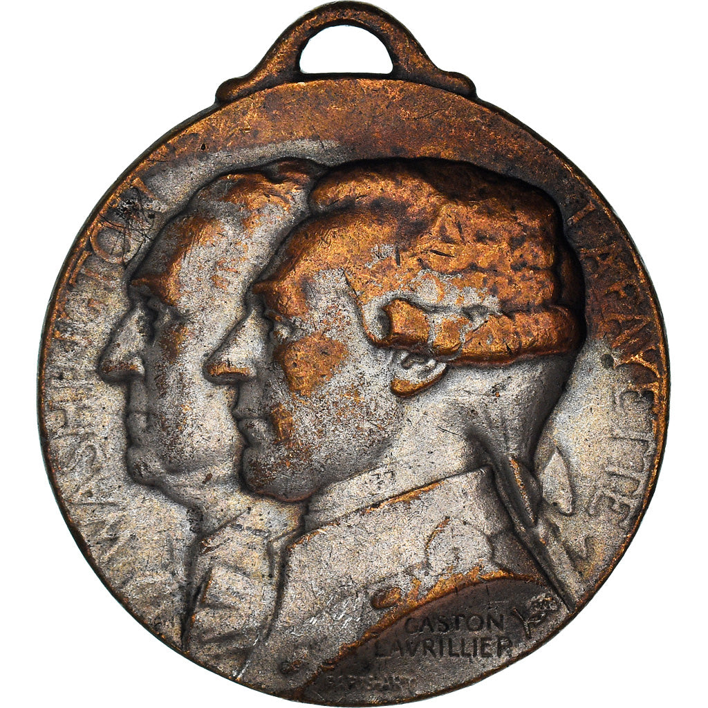 Francia, medalla, Journée de Paris, 1917, Washington and Lafayette, History