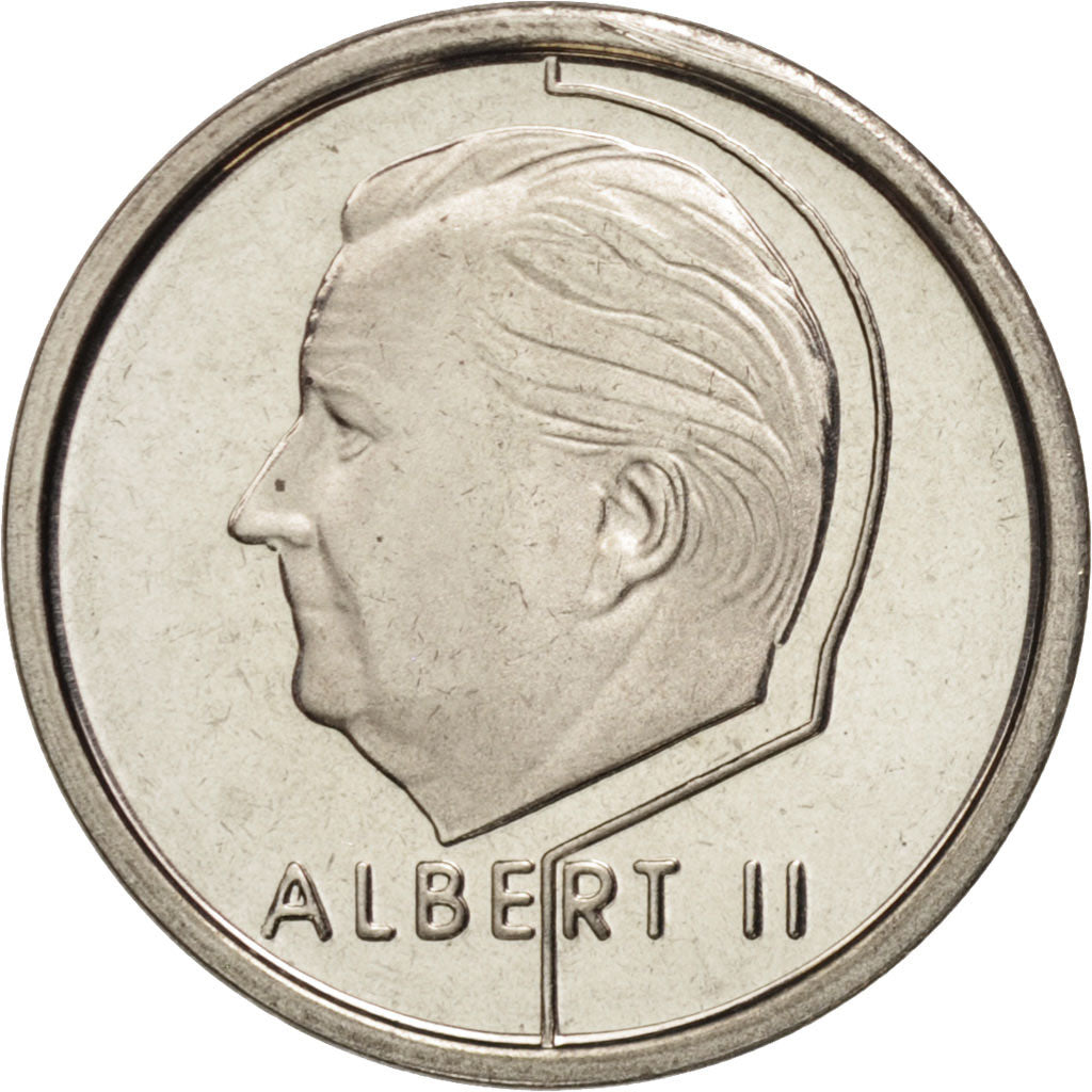 Belgium, Albert II, Franc, 1995, MS(63), Nickel Plated Iron, KM:188