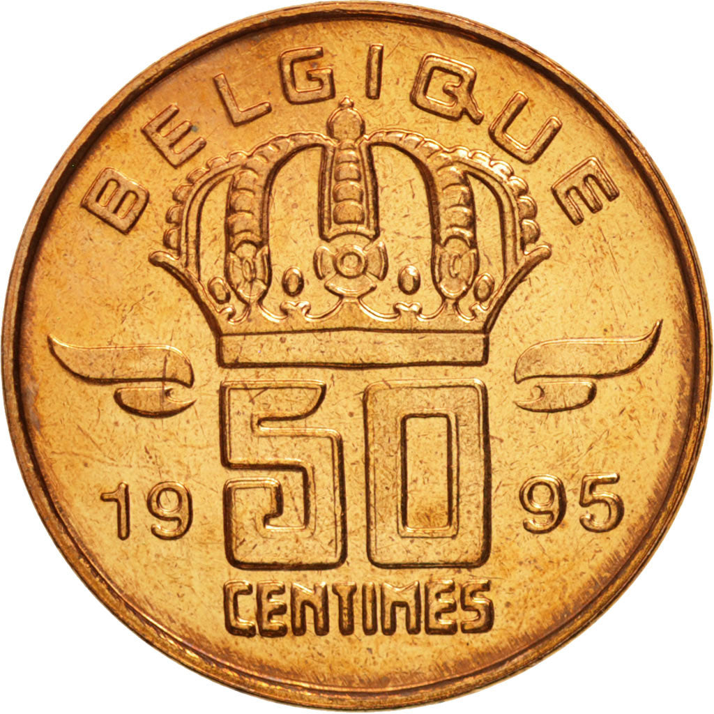 Coin, Belgium, Baudouin I, 50 Centimes, 1995, MS(63), Bronze, KM:148.1