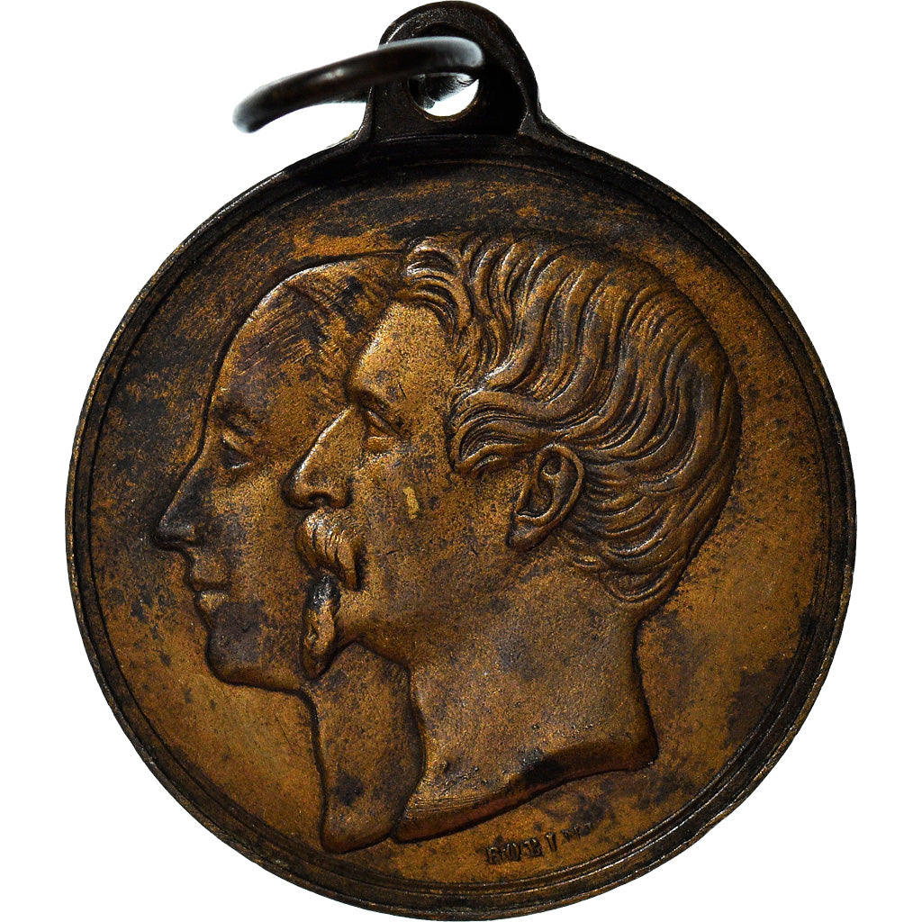 Francja, Medal, La Ville de Lille à Napoléon III, Historia, 1853, Robineau